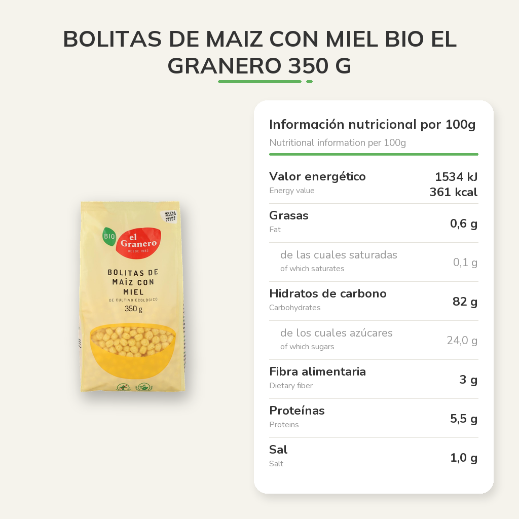 Información nutricional