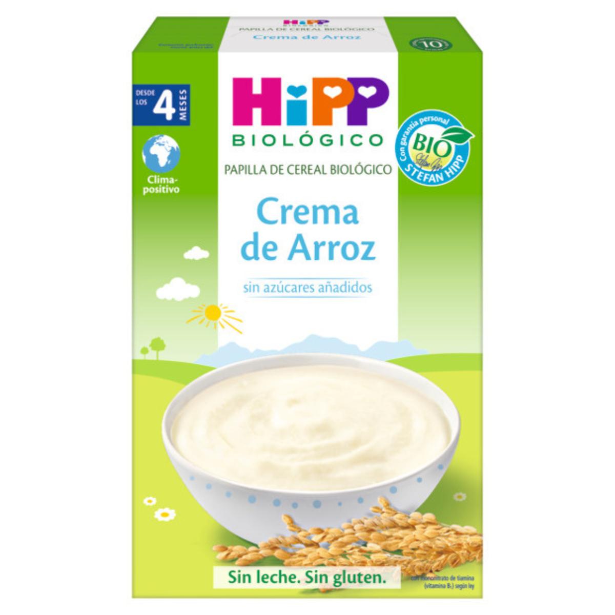 Papilla de crema de arroz sin gluten bio +4 meses HiPP 200 g