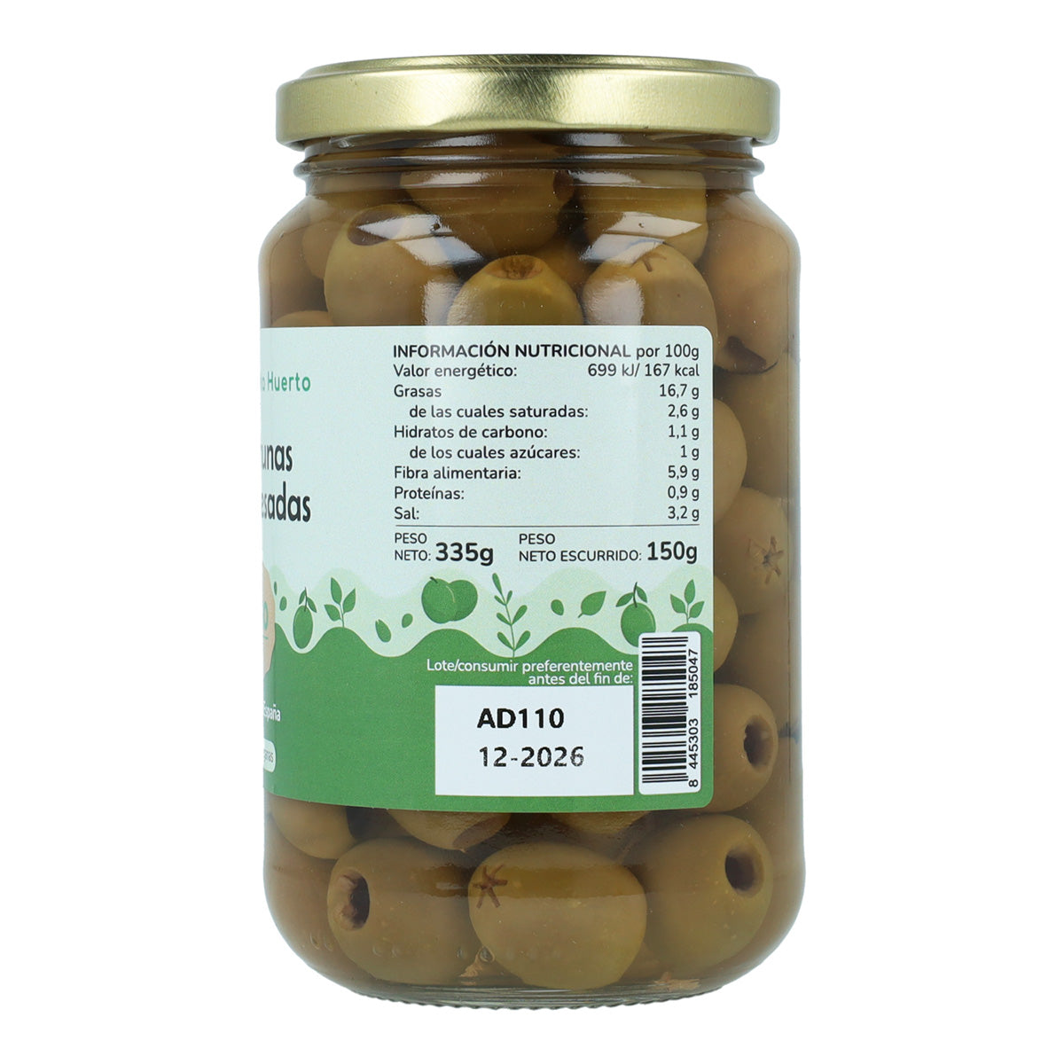 Aceitunas deshuesadas Eco Planeta Huerto 335 g