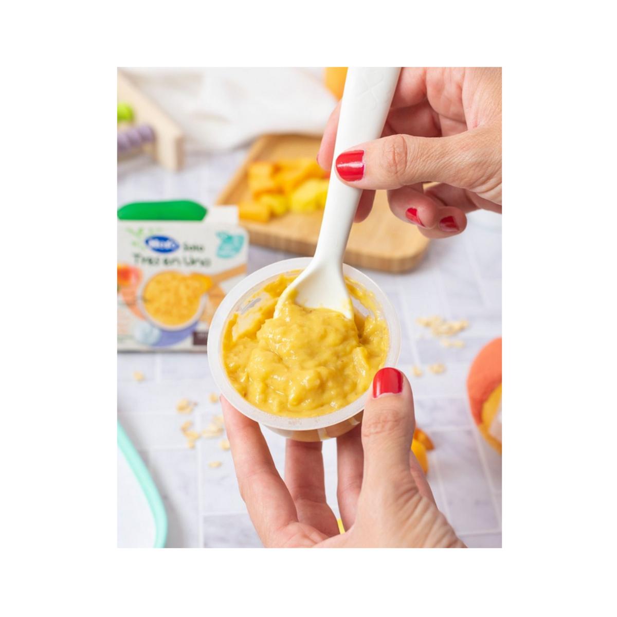 Tarrina de Mango y Melocotón con Yogur y Cereales 120 g-Hero Solo