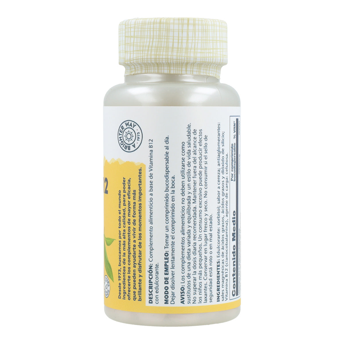 Vitamina B12 2000 Mcg Sublingulal Solaray 90 comprimidos