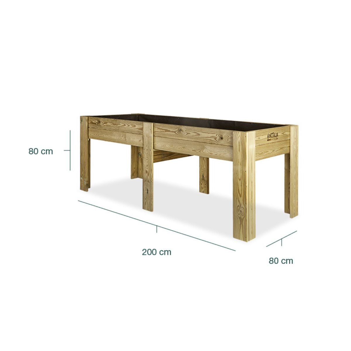 Mesa de Cultivo Huerto XXL80 Planeta Huerto (200X80X80) 270L