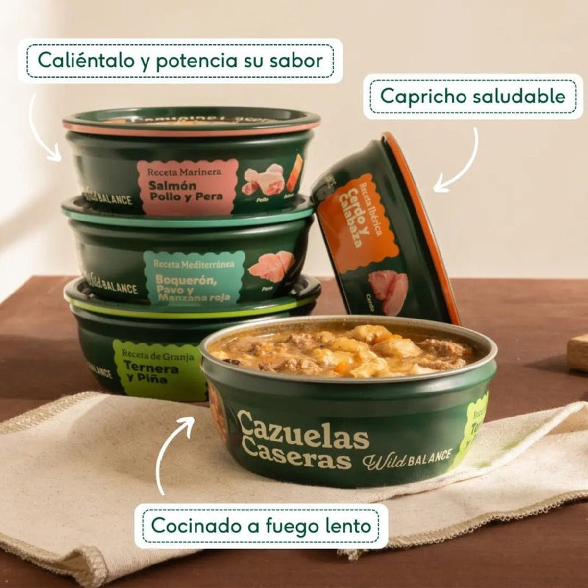 Cazuelas Caseras Cerdo y Calabaza Wild Balance 280g