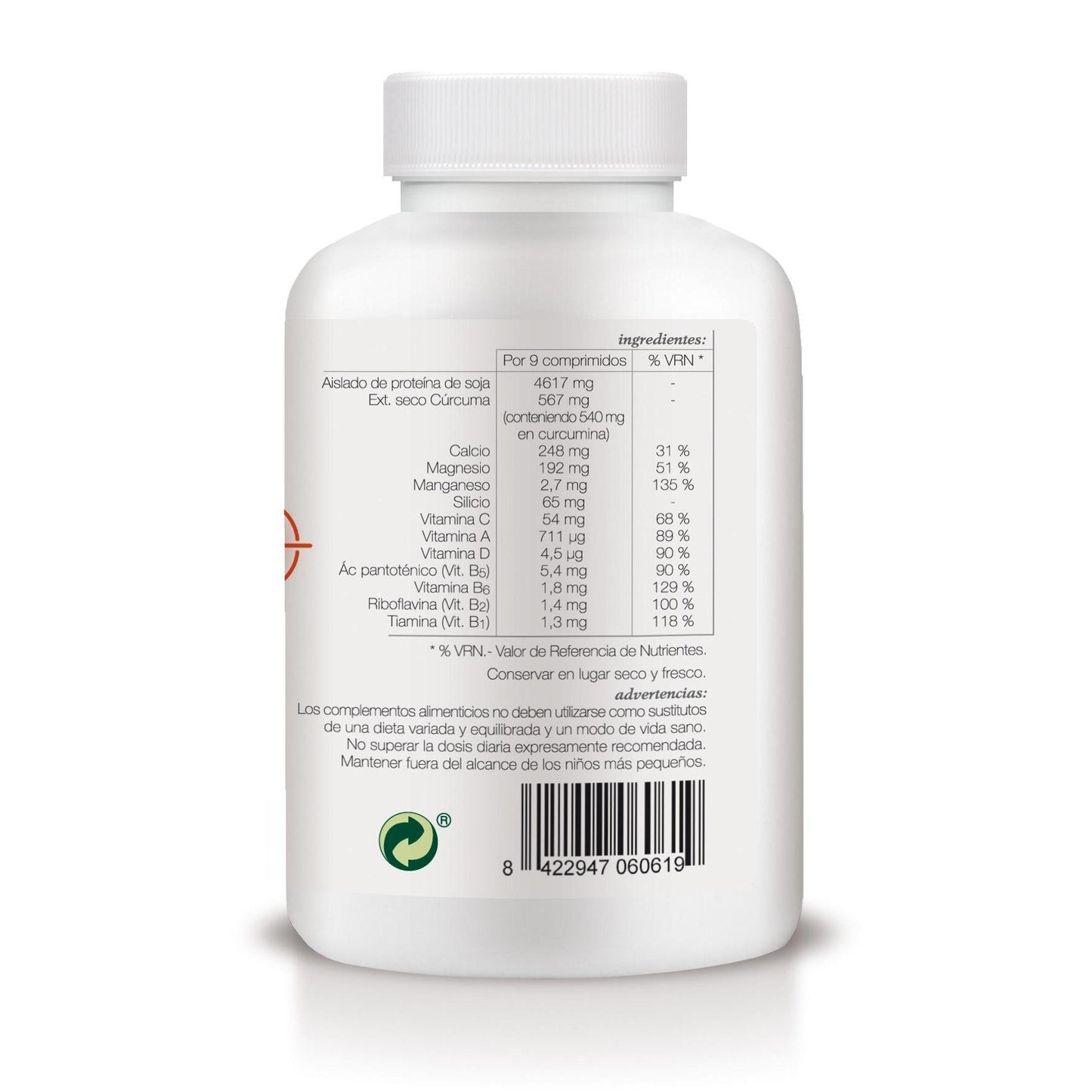 Mincartil Reforzado Soria Natural, 180 tabletas