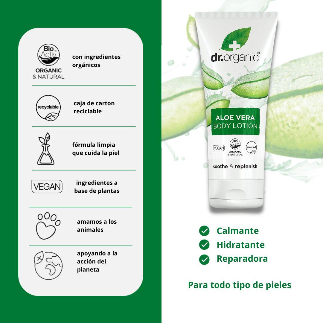 Loción corporal Aloe Vera Dr. Organic 200ml