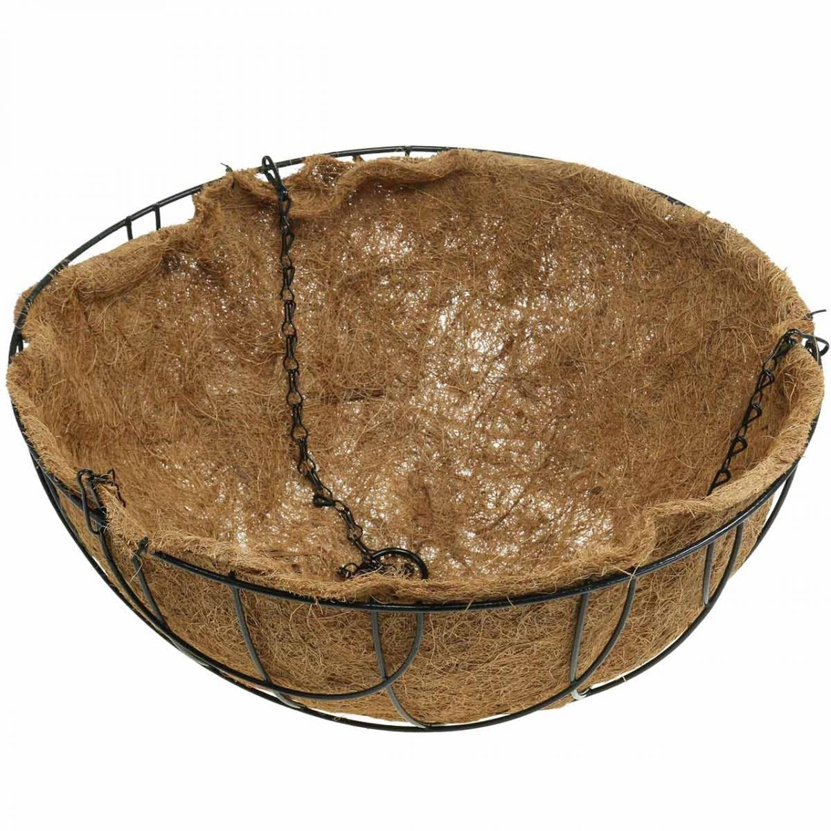 Cesto colgante redondo con forro de coco Ø30 cm Biotop