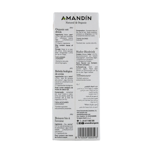 Bebida de avena nature Bio Amandin 1 L