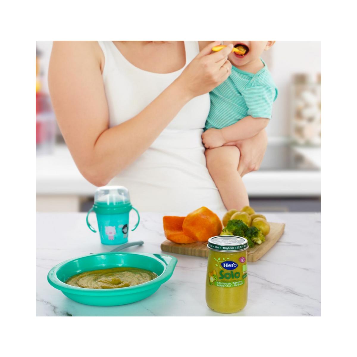 Tarrito de Calabaza, Patata, Guisantes y Brócoli Eco 190 g-Hero Solo