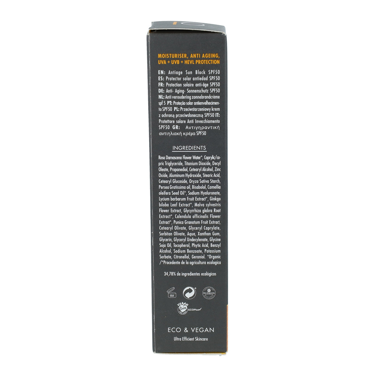 Protector solar antiedad ECO nacarado SPF 50 Eleven Obi 60ml
