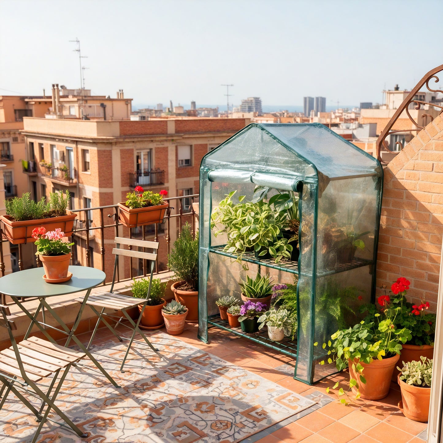 Invernadero de balcón 2 estantes Biotop