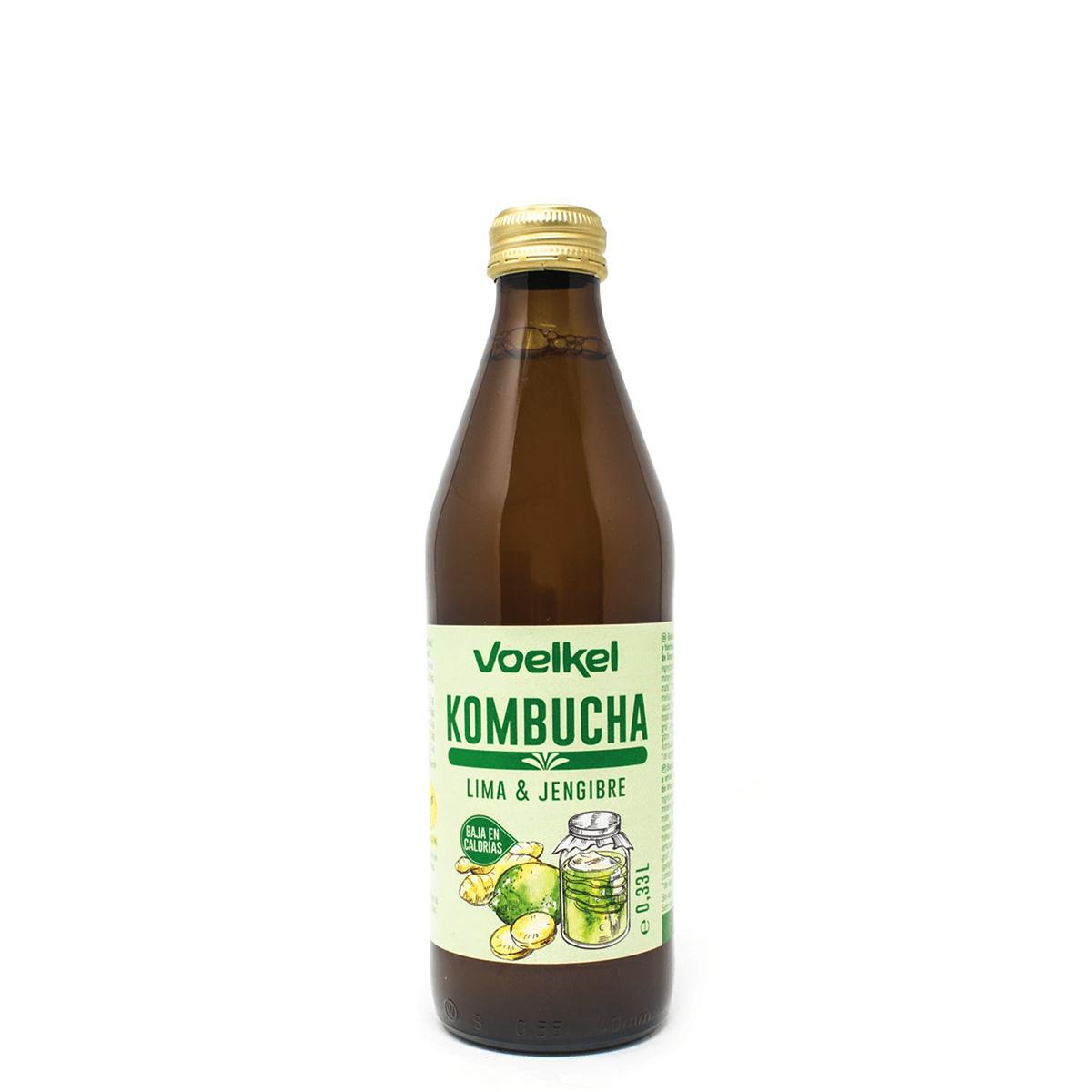 Kombucha Lima y Jengibre Voelkel 330 ml