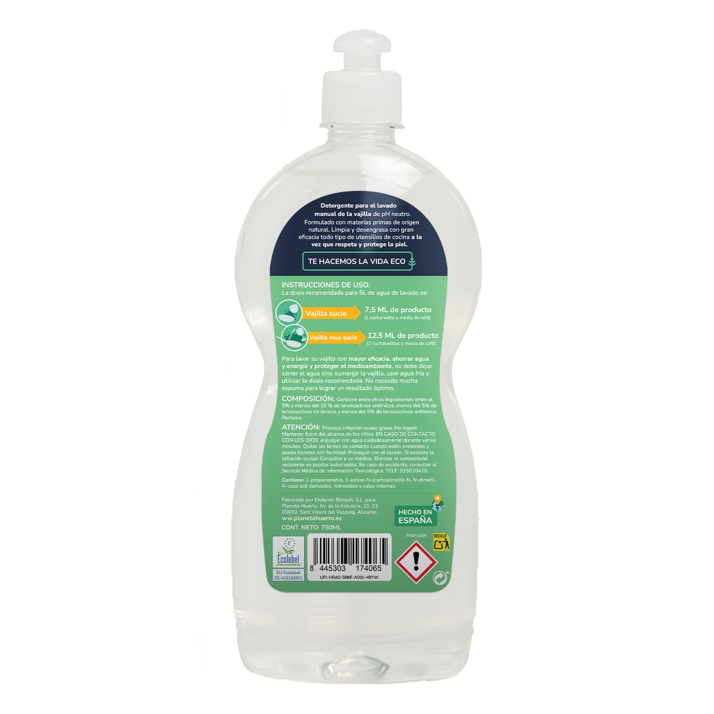 Pack 3xLavavajillas Manual Té Verde ECO Planeta Huerto 750ml