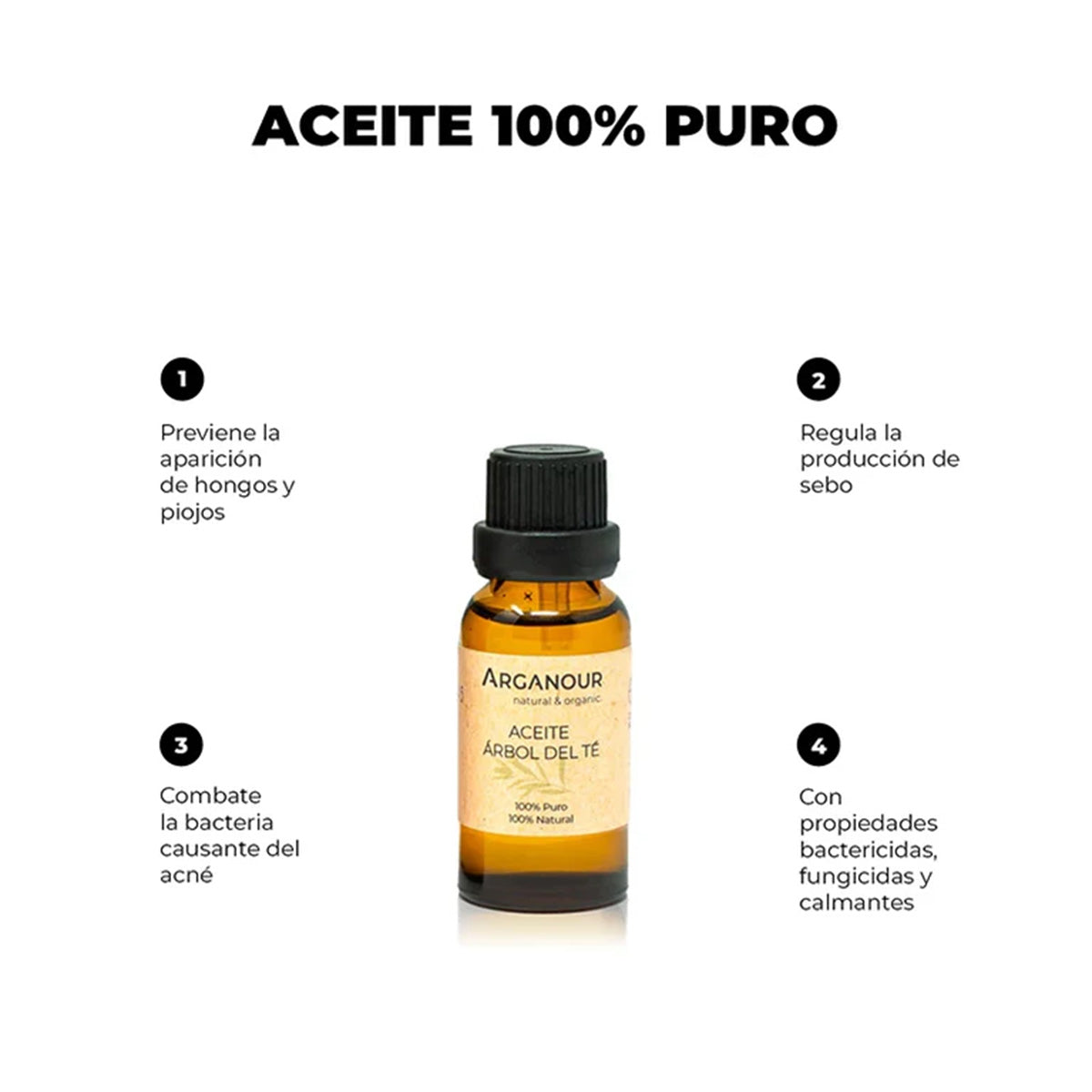 Aceite esencial del Árbol de té puro 100% Arganour 20 ml