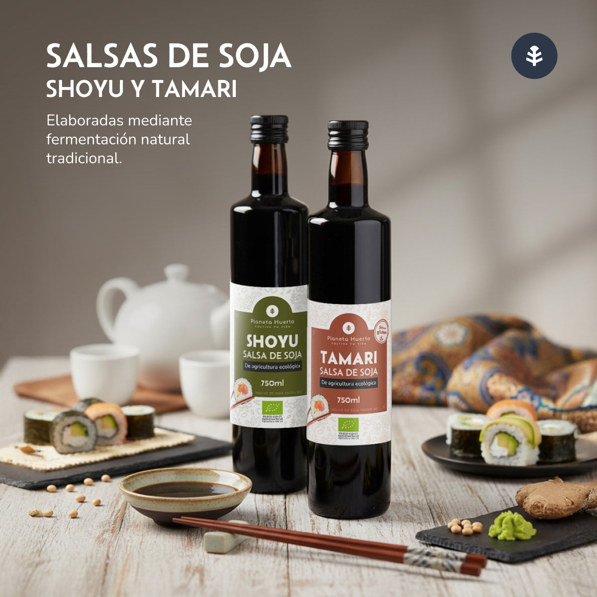 Salsa de soja Shoyu ECO Planeta Huerto 750 ml