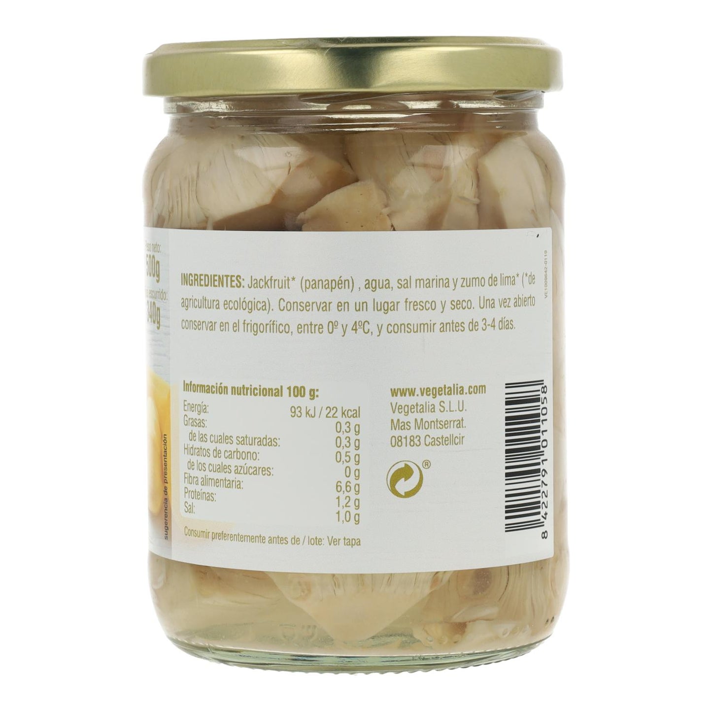 Jackfruit ECO Vegetalia 500 gr