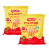 Pack 2x Smilondas Snack de Maiz, garbanzo, lenteja, Tomate y Queso Eco, Smileat, 25 g
