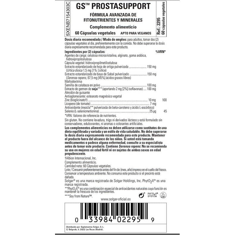 Prostate Support, 60 cápsulas