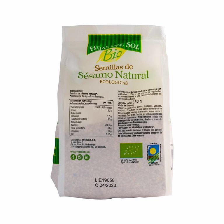 Semillas De Sesamo Natural  350 Gr Ynsadiet