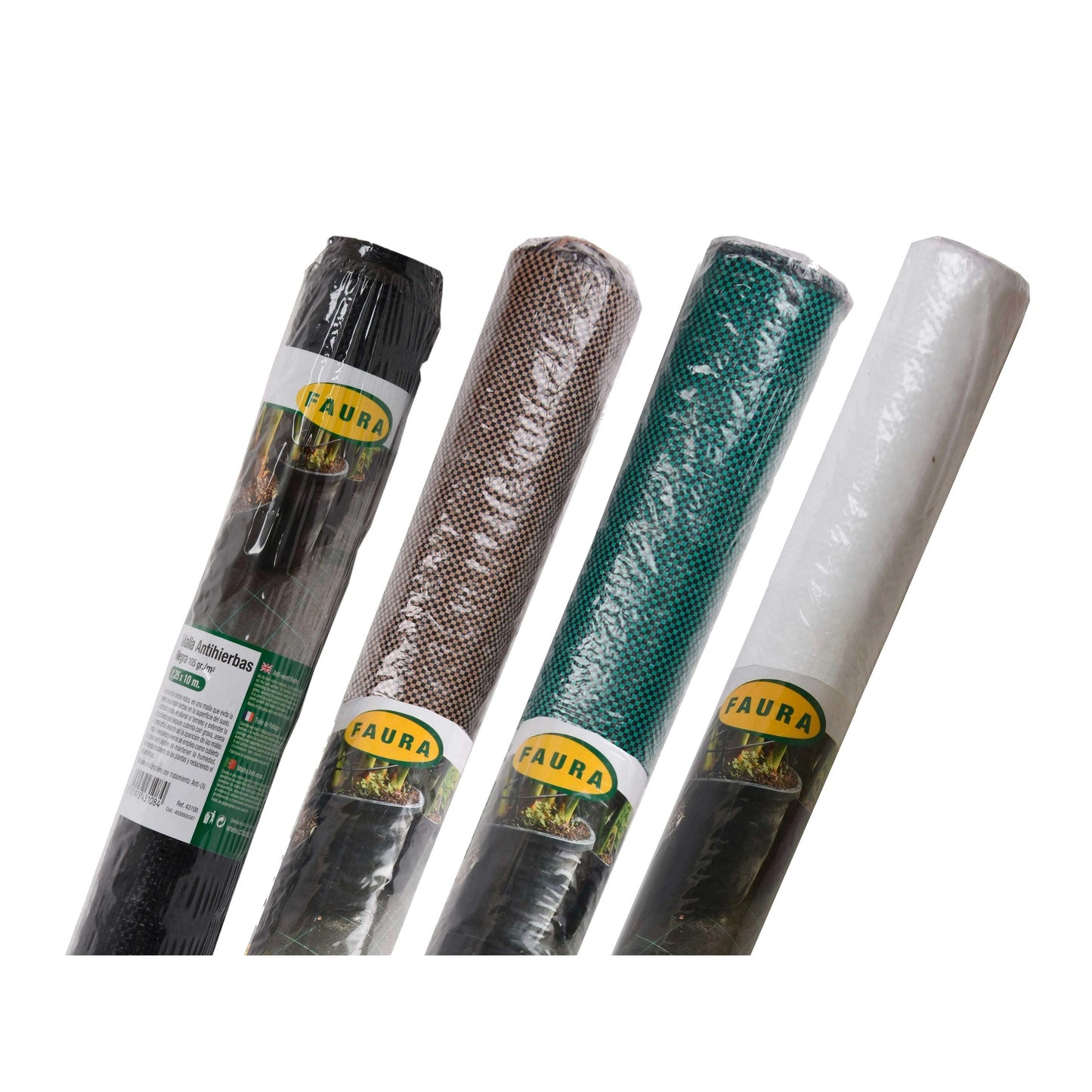 Malla Antihierbas 1,25 x 10 m negra 105 g/m² Faura