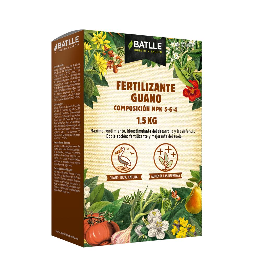 Fertilizante Guano Sólido Batlle 1,5 Kg