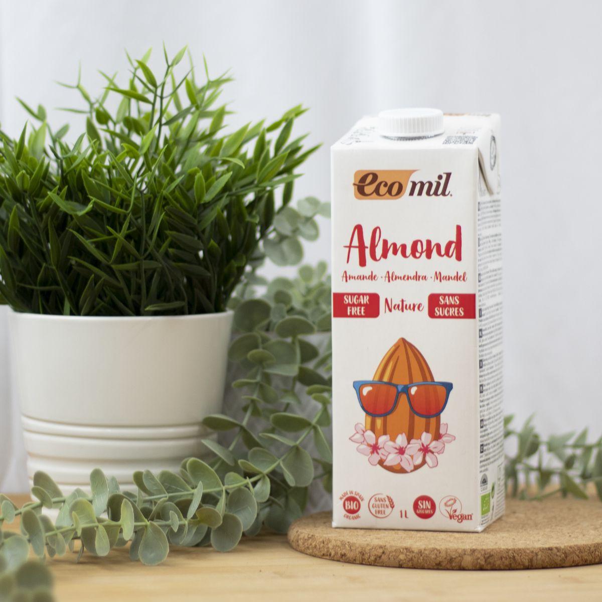 Bebida Vegetal de Almendra Natural sin azúcar BIO Ecomil 1 L
