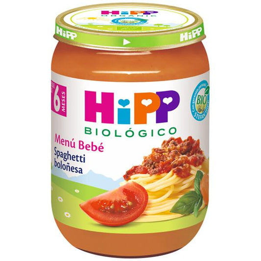 Tarrito de espagueti boloñesa bio +6 meses HiPP 190 g