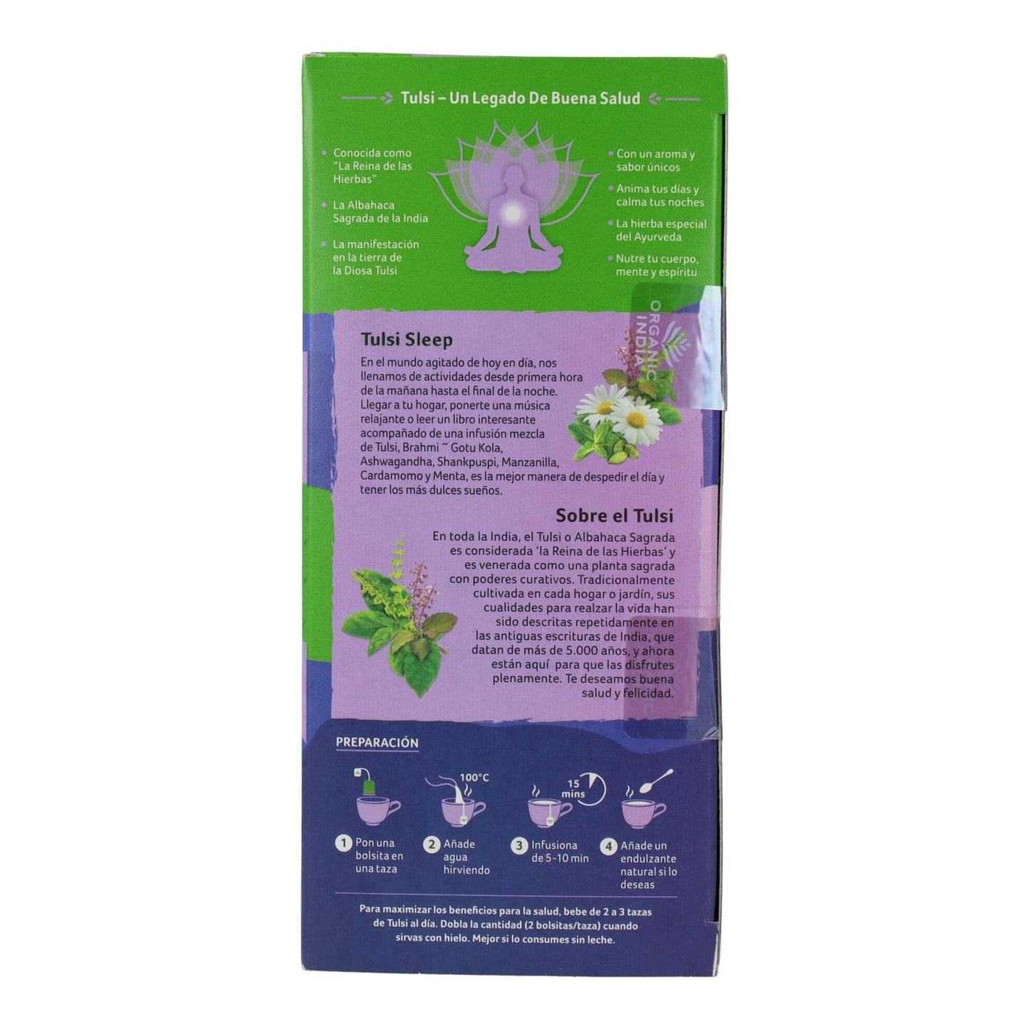 Tulsi Sleep Organic India 25 bolsitas