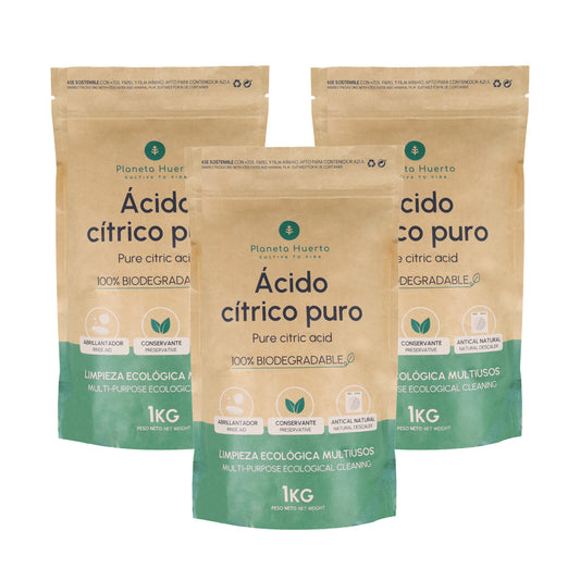 Pack 3x Ácido cítrico Planeta Huerto 1 Kg