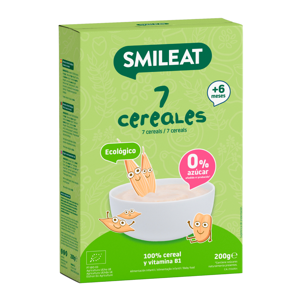 Papilla de 7 Cereales Eco Smileat 200 g