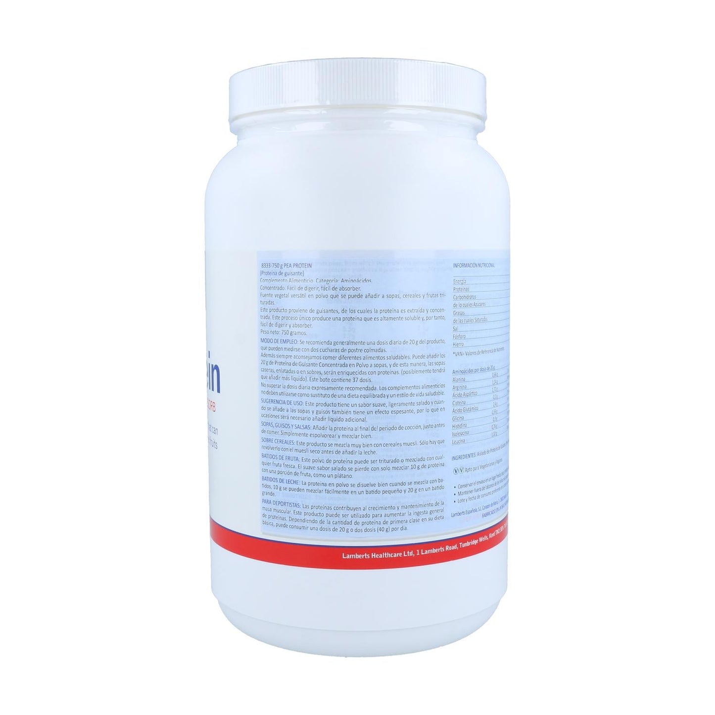 Proteína de Guisantes Lamberts, 750 g