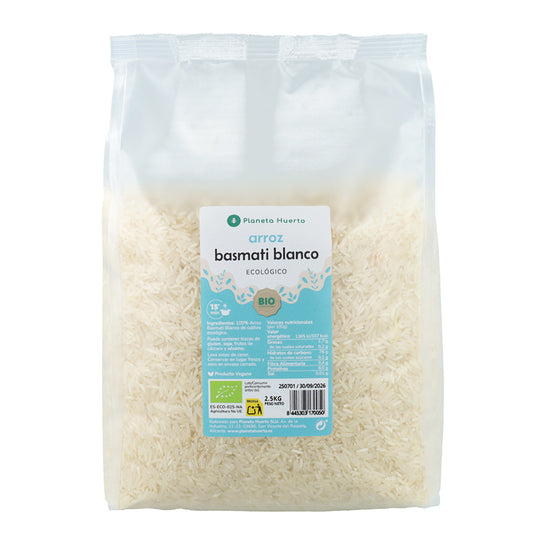 Arroz Basmati Blanco ECO Planeta Huerto 2,5 kg