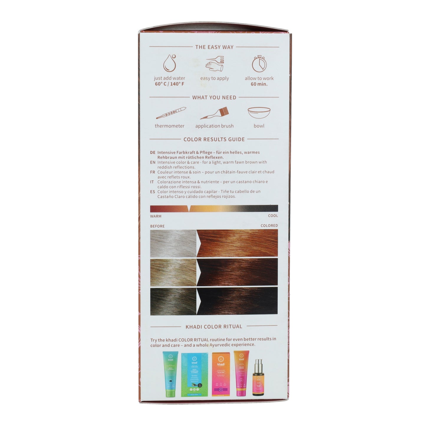 Tinte natural color castaño claro, Khadi, 100 g