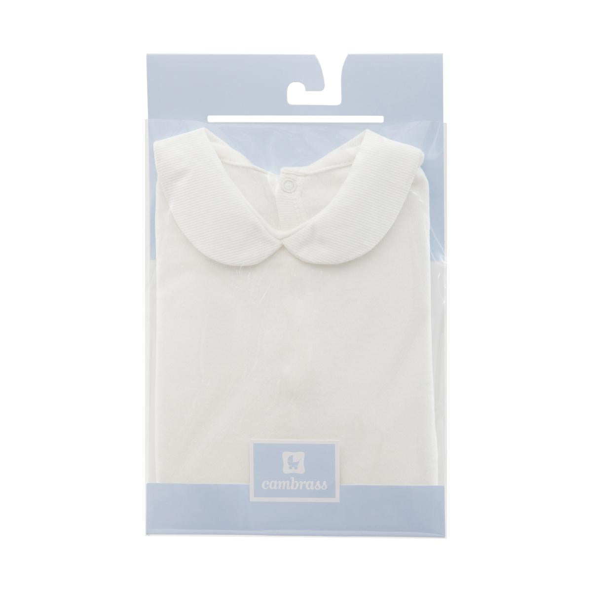 Body con cuello y manga corta beige Cambrass talla 3