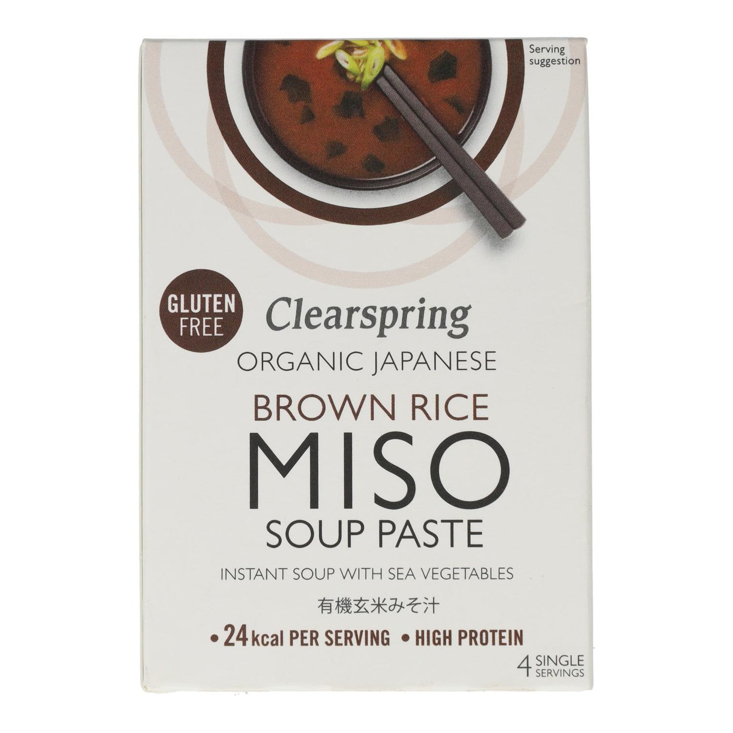 Sopa de miso algas en pasta Clearspring, 60 g (4 x 15 g)