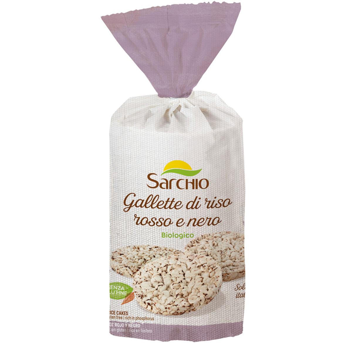 Tortitas de arroz rojo y negro BIO Sarchio 100 g
