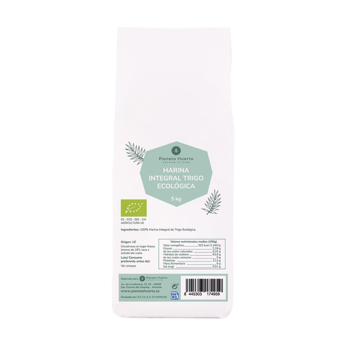 Harina Integral de Trigo Eco Planeta Huerto 5 Kg