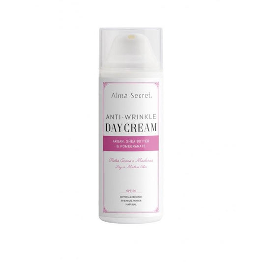 Crema de Día Antiarrugas con Argán, Karité & Granada Spf 20 Alma Secret 50 ml