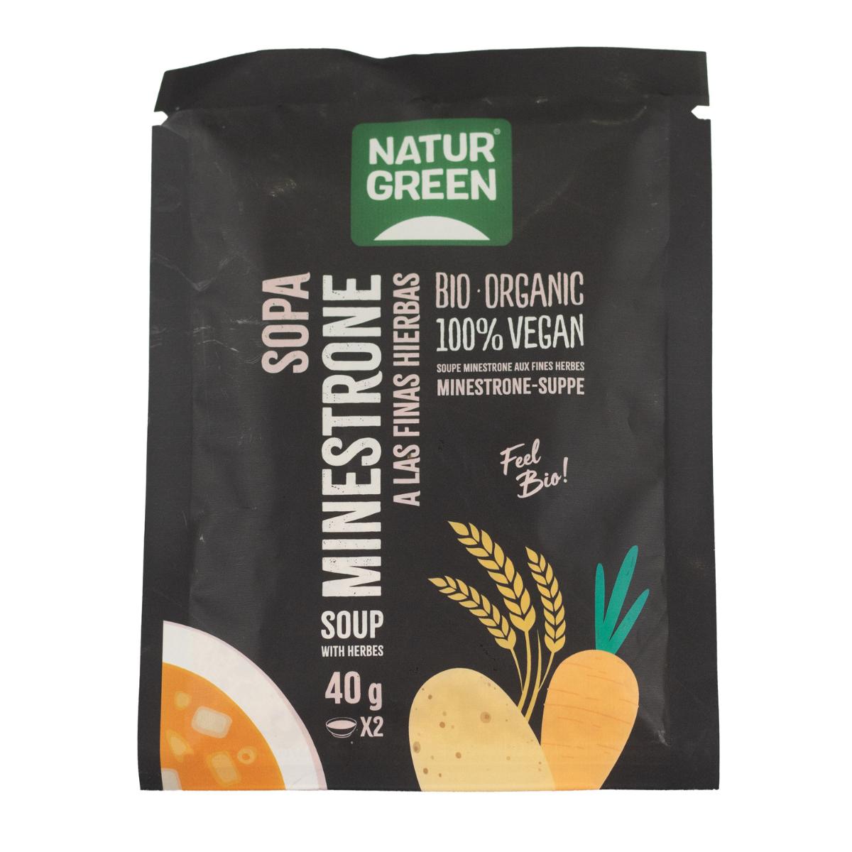 Sopa de Minestrone Finas Hierbas Bio Naturgreen 40g