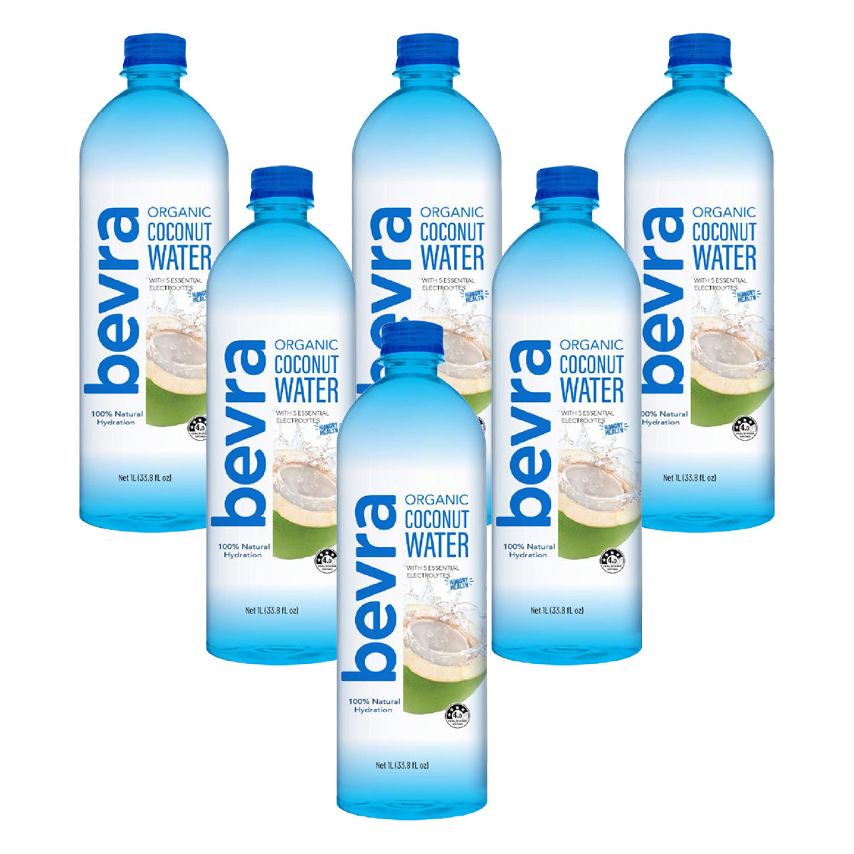 Pack 6 x Agua de Coco 100% BIO Bevra 1L