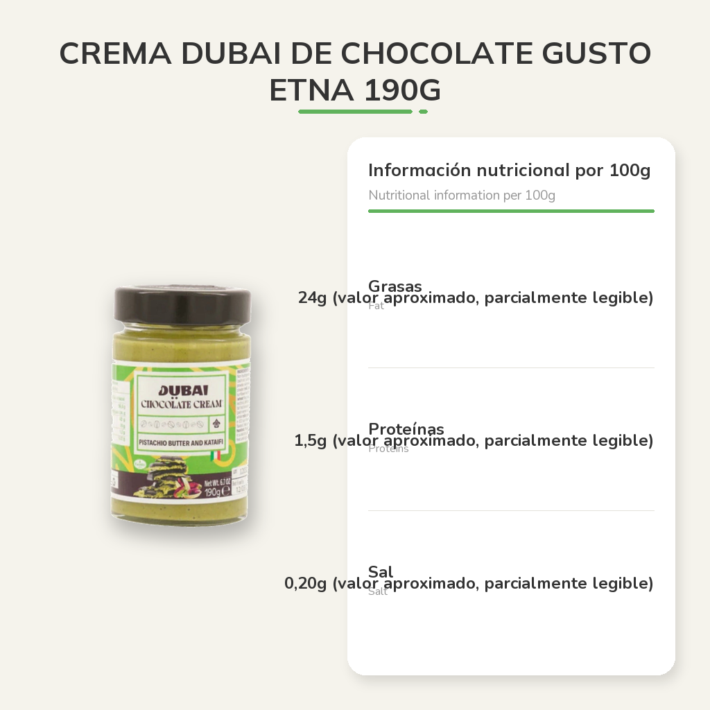 Información nutricional