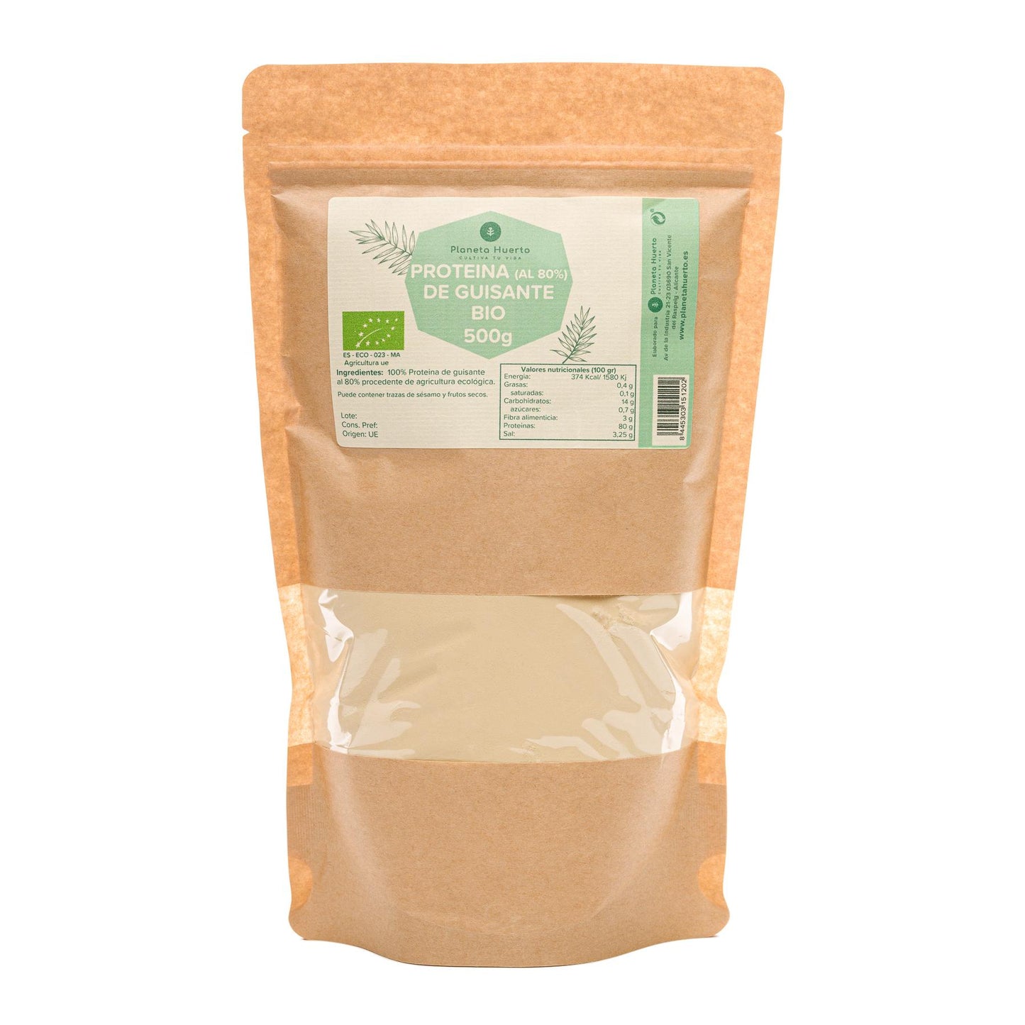 Proteina de Guisante 80% ECO Planeta Huerto 500 g