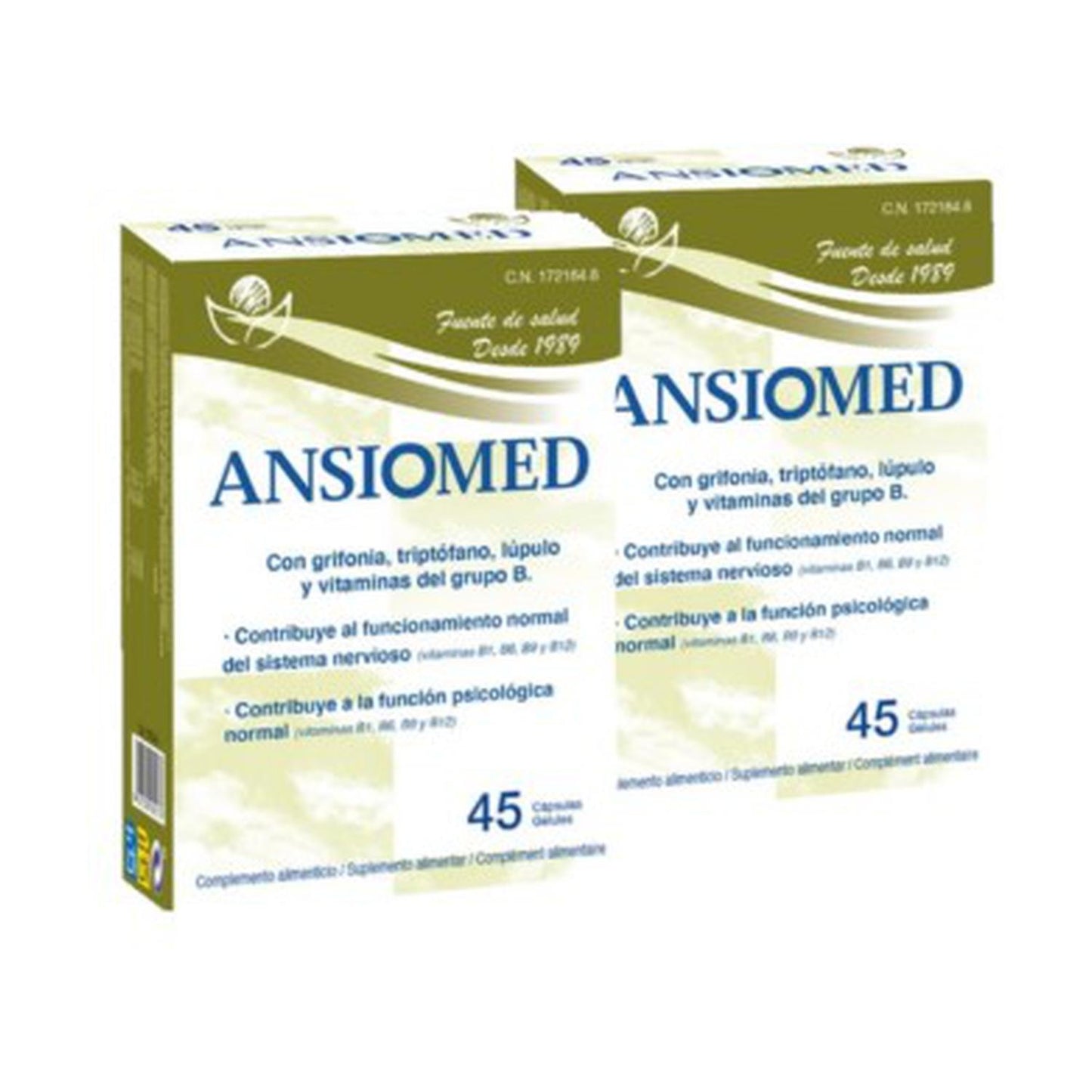PACK 2X Ansiomed Bioserum, 45 cápsulas