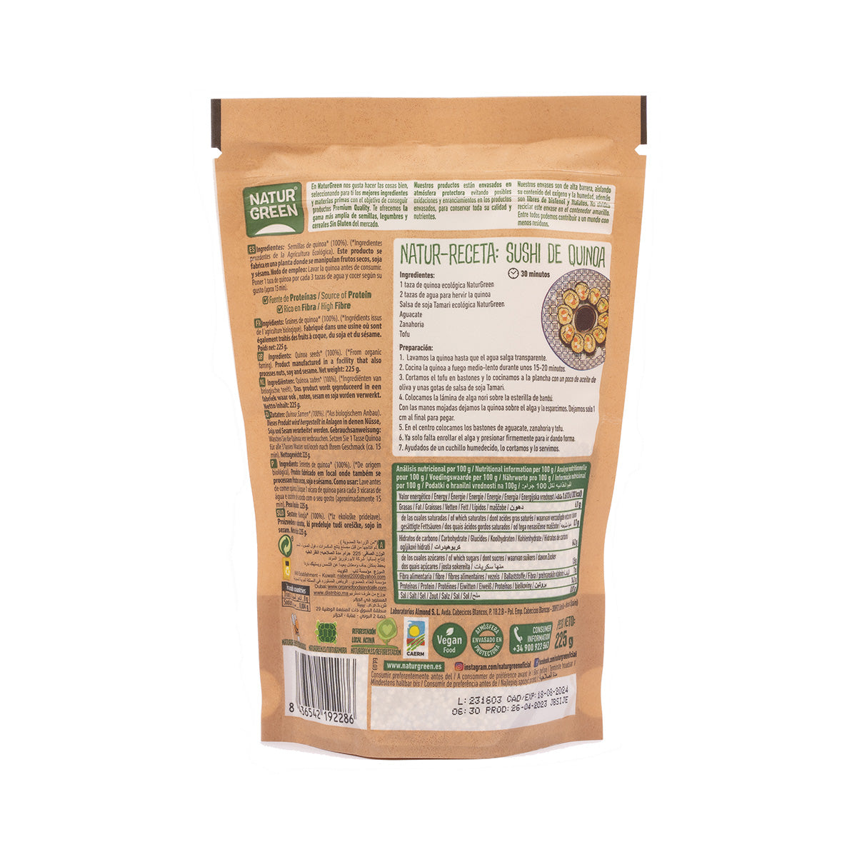 Quinoa, NaturGreen 225 g