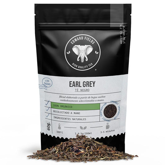 Té Negro Earl Grey ecológico a granel Edward Fields 60 g