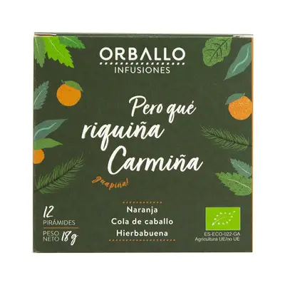 Infusión "pero que riquiña, carmiña" Bio orballo 15 pirámides