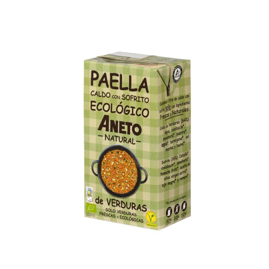 Pack Caldo Natural de Verduras ECO 1 L + GRATIS  Caldo para Paella Ecológico 1L Aneto