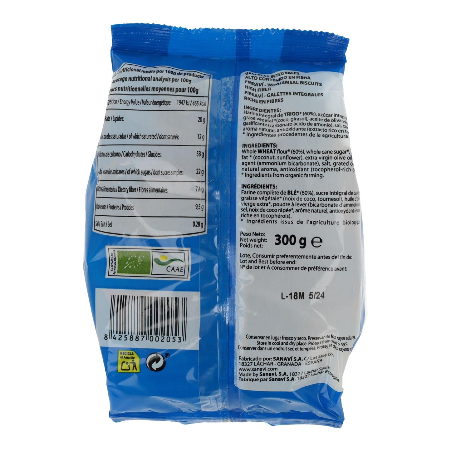 Fibraví galletas Bio Sanaví 300gr