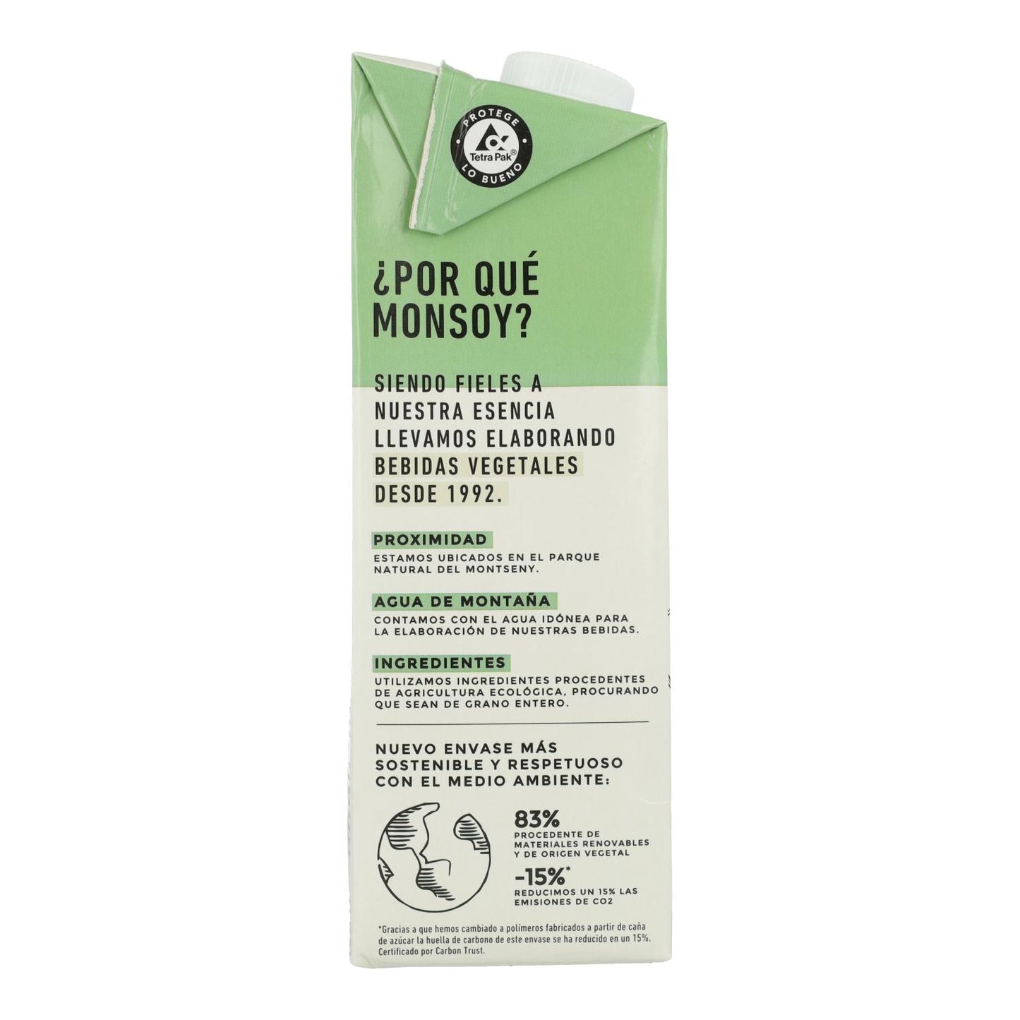 Pack 6ud Bebida Soja BIO Monsoy, 1L