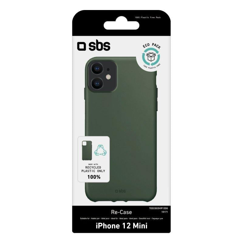 Funda de plástico reciclado para iPhone 12 Mini verde SBS