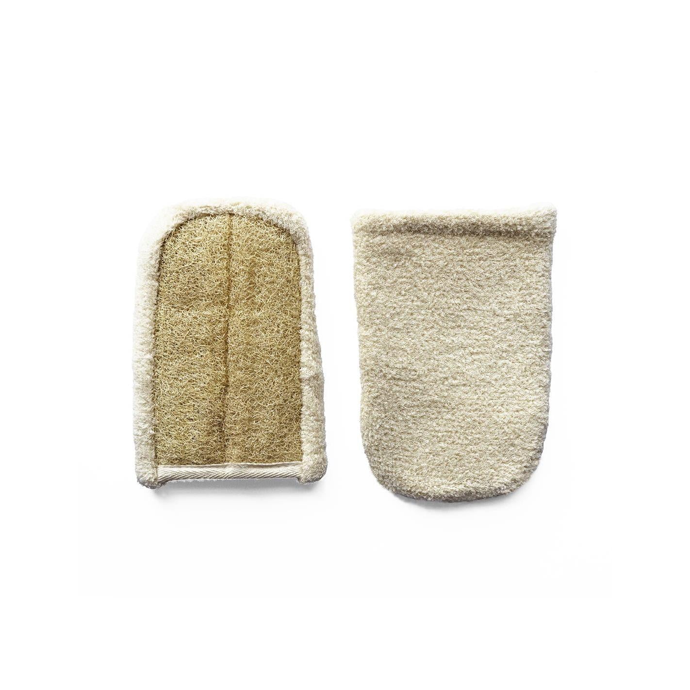 Guante exfoliante combi lufa y algodón Odyskin